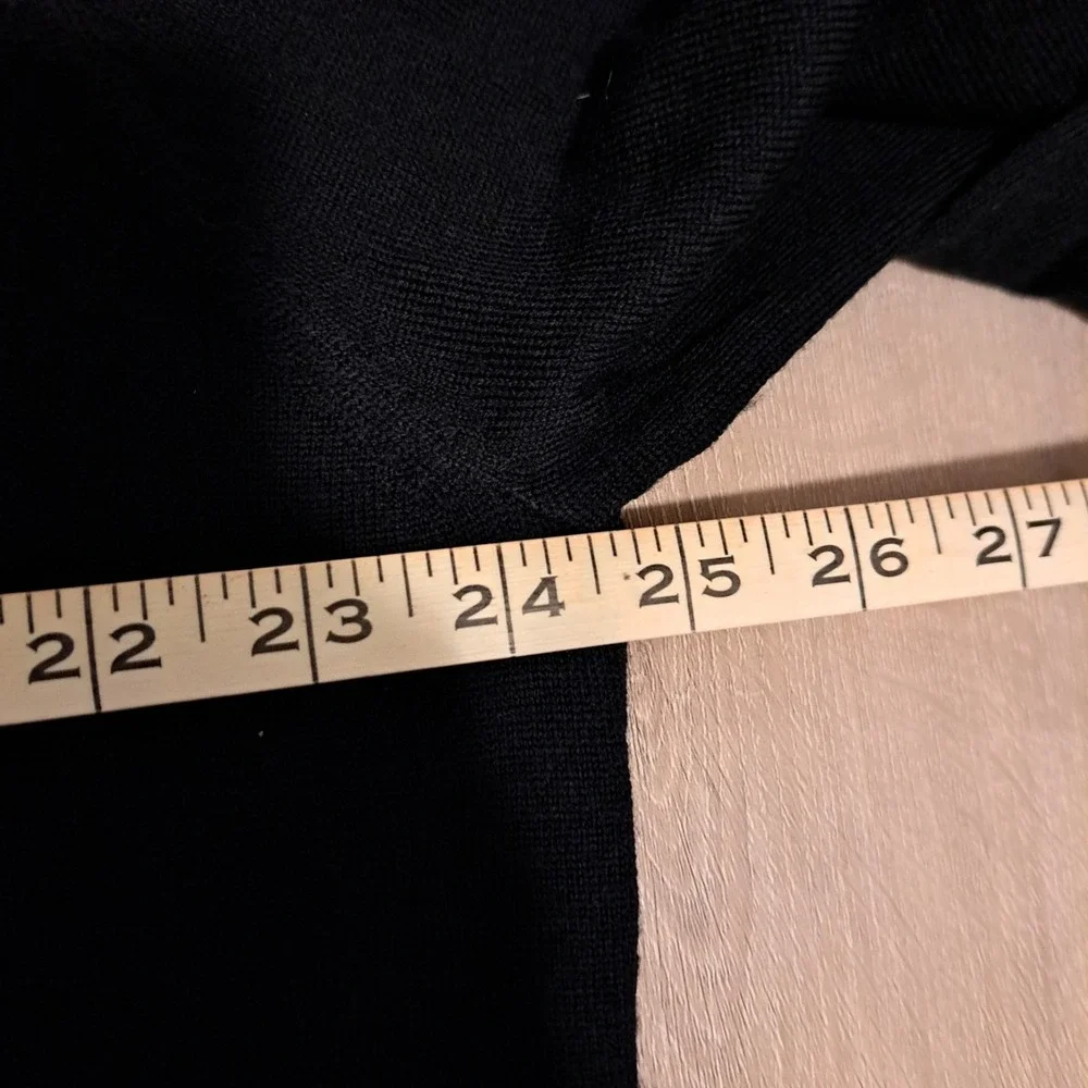 Banana Republic‎ Black 100% Merino Wool Crewneck Lightweight Sweater Size XXL
